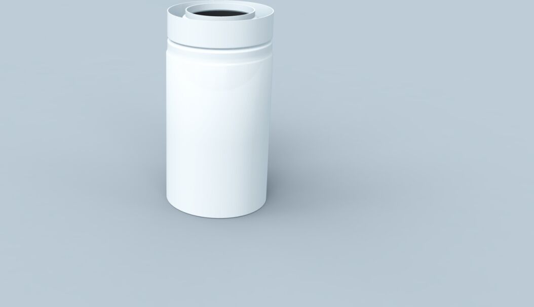 Tuyau Bertrams Polyline LAS 41RLL-A60 DN 60/100, avec alimentation en air extérieur, blanc
