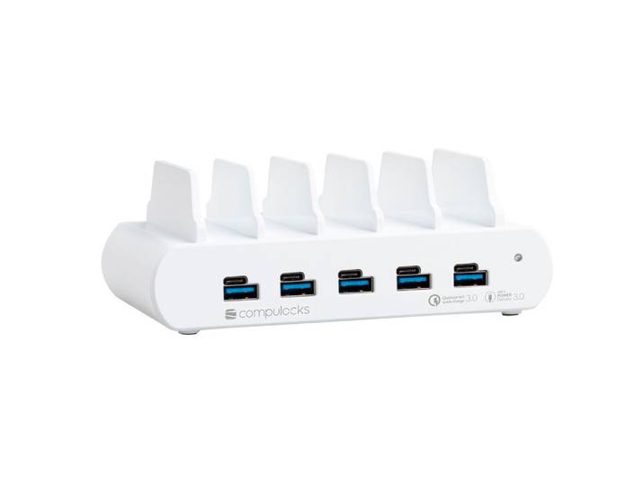 Compulocks 5 Ports USB Charging Dock Station, Intérieure, Secteur, 20 V, Blanc 5PUSBCDKS-EU