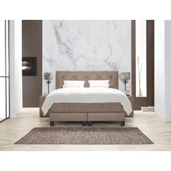 Serta Boxspringbett Magnifique 180 x 200 cm Stoff Braun