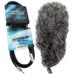 RØDE DeadCat VMPR Windschutz mit Verlängerungskabel (Fell), Mikrofon Windschutz