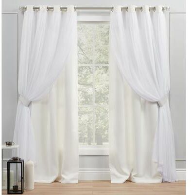 ATI Home Catarina Layered Curtain Panel Pair with grommet top