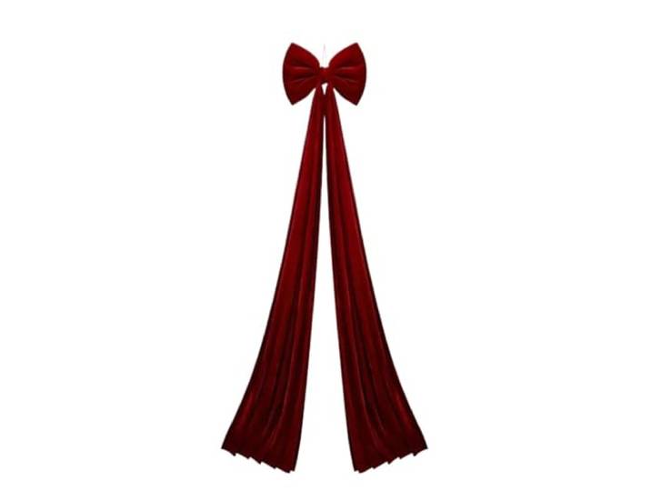 LuoAXINN Weihnachtsschleifen Christmas Tree Topper Bow Red Long Streamers Ribbon Extra Large Satin Front Door Pendant Decor Party(Color 5)