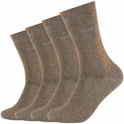 4er Pack camano Soft Crew Socken 0039 - camel 35-38