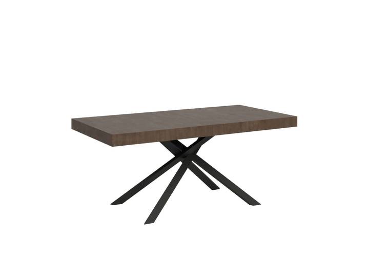 Table extensible 90x200/460cm effet bois noyer