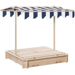 Sandkasten mit Dach Rücklehnen Tannenholz 3-7 Jahren Natur