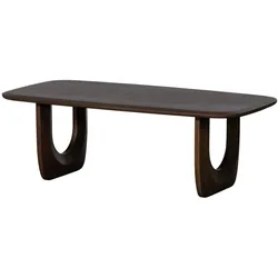 Couchtisch Frequent aus Mangoholz, Retro Chic Design, Braun, organische Form, 120x60x40 cm