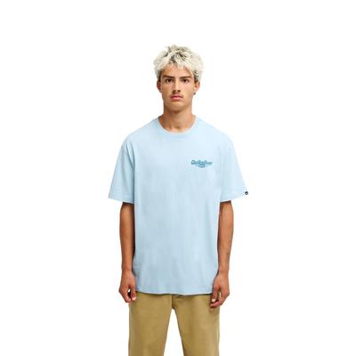 T-Shirt QUIKSILVER "Deep House", Herren, Gr. L, blau (blau fog), Obermaterial: 100% Baumwolle., Shirts T-Shirt