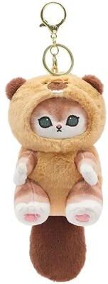 Modern Mode Marketplace Kawaii Shark Cat Plush Keychain Cute Cartoon Backpack Charm Toy yellow