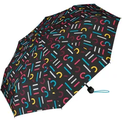 Happy Rain Taschenschirm mit Shopper 2 in 1 supermini with shopper letterjam mul...
