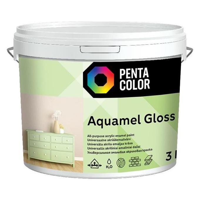 Pentacolor Paint Aquamel White 3 kg Glossy (33040229)