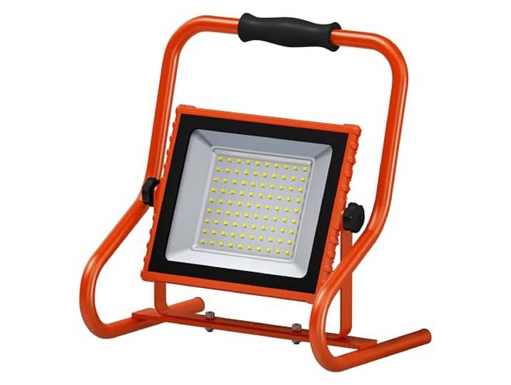 Osram batteriebetriebene Arbeitsleuchte R-Stand 30W 4000K in Orange mit Aluminiumgehäuse, IP44-Schutz, für Renovierung, Keller und Garagen