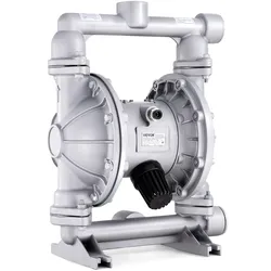 VEVOR Druckluft-Doppelmembranpumpe, 200 L/min, max. 7,9 bar, pneumatische Transferpumpe mit 2 zusätzlichen Membranen, 3,8 cm Einlass- & Auslass aus Aluminiumlegierung für Diesel, Fett, Öl