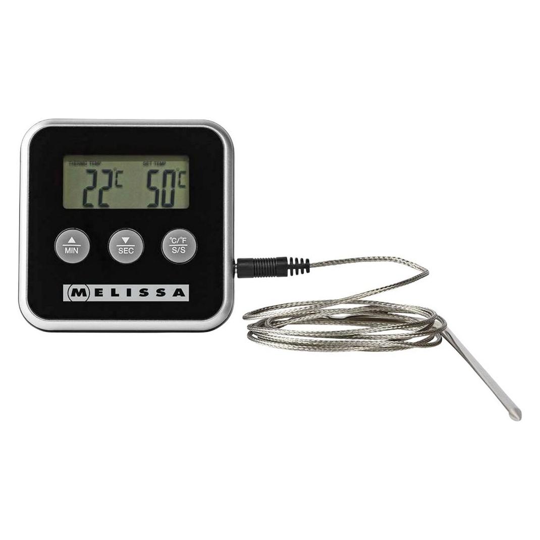 Melissa Fleischthermometer | bis zu 250°C | Alarm Timer | LCD Display (16310241)