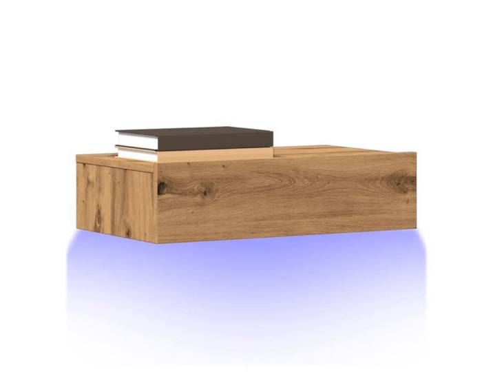 Meubles TV avec éclairages LED 2 pcs chêne artisanal banc TV meuble hifi centre de divertissement buffet TV 856346