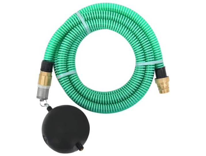 HKPWRBFG Saugschlauch 15 m mit Messing-Anschlüssen & Fußventil PVC 1 Zoll Inklusive Schwimmer, Für Wasserfilter & Gartenpumpen, Robuste Bauweise