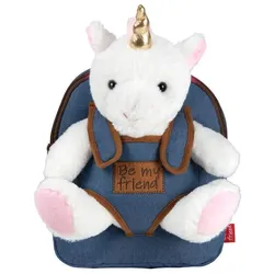 Perletti, Kindergartentasche, Tiara Unicorn backpack with plush toy 26cm