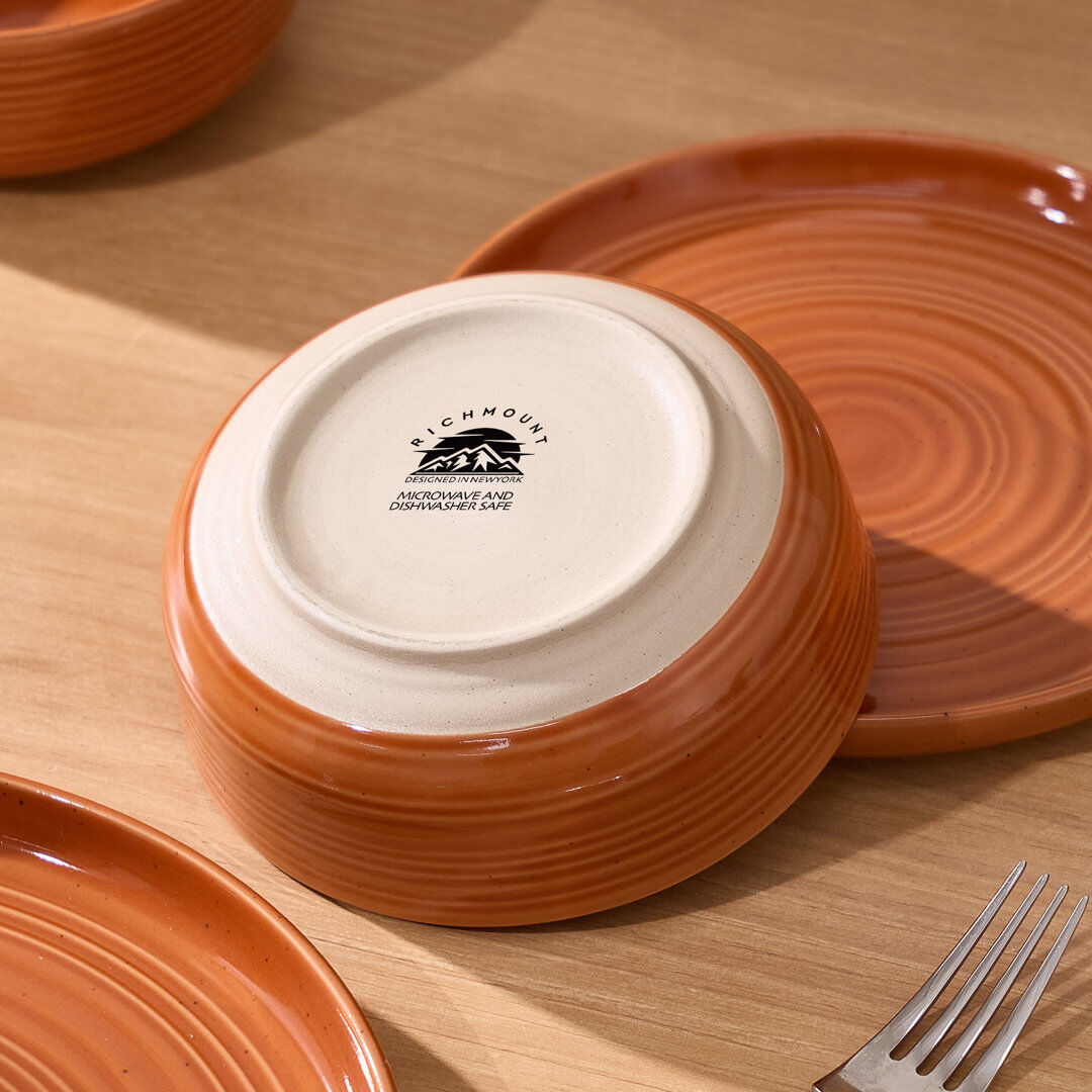 Latitude Run Stoneware Dinnerware Set Piece - Service for 6 Terracotta