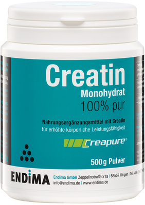ENDIMA Vertriebsgesellschaft mbH CREATIN MONOHYDRAT 100% Pur Pulver 500 g 01498255