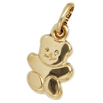 Kettenanhänger JOBO "Anhänger Teddy", gold (gelbgold 333), Schmuckanhänger, Damen, Gelbgold 333, Kettenanhänger, 333 Gold