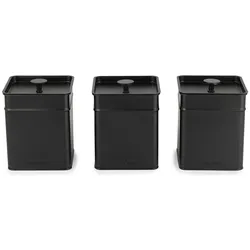 Salter BW124571EU7 Kuro 3-Piece Canister Set, Vorratsbehälter, Schwarz