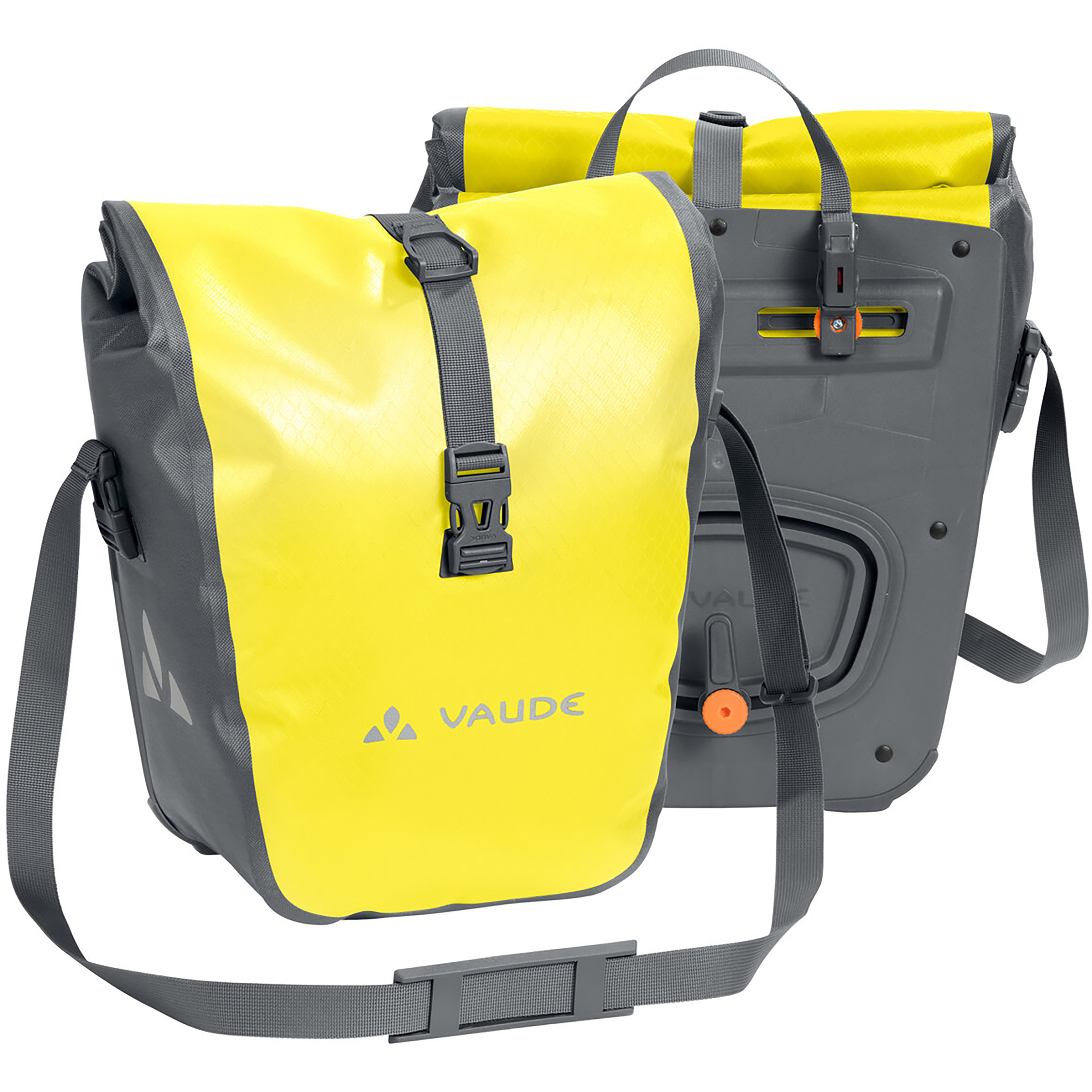 Vaude Aqua Front Vorderradtasche Fahrradtaschen gelb Größe 28L Bikepacking | Commuting Wasserdicht Wasserabweisend