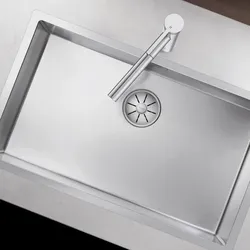 Blanco Claron Spüle 521580 700-IF, 74 x 44 cm, Edelstahl Seidenglanz, ohne Ablauffernbedienung