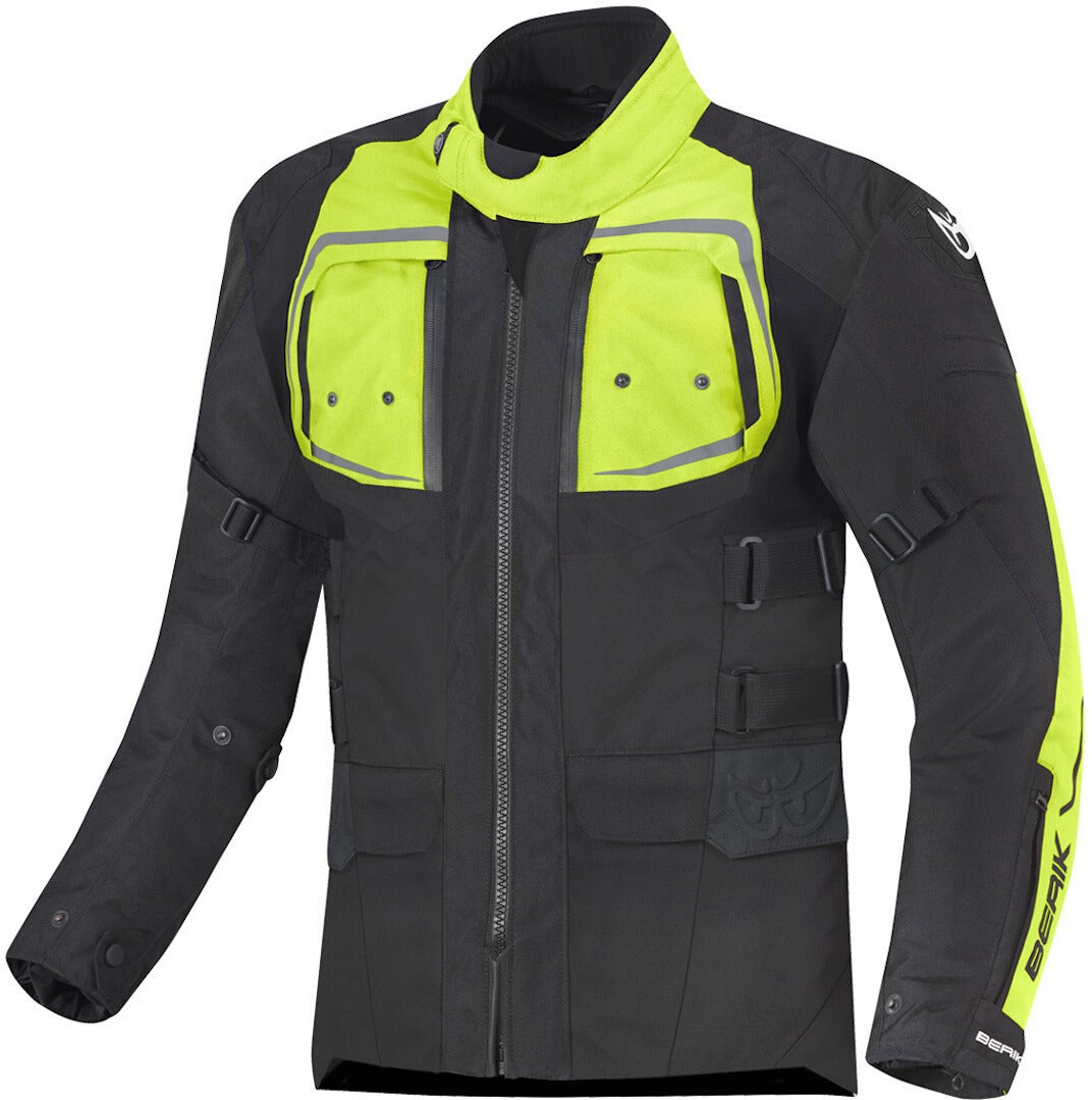 Berik Safari Pro Wasserdichte Motorrad Textiljacke NJ-193328-BK-17-50