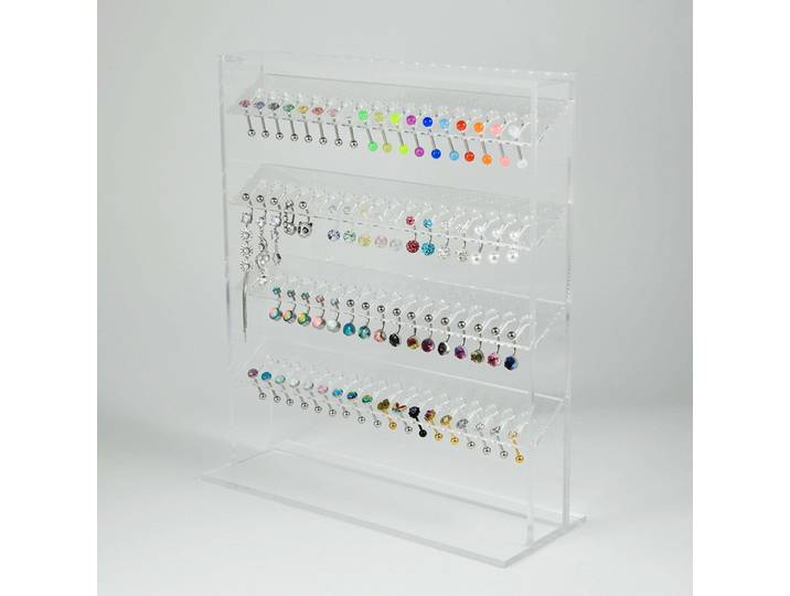 Présentoir de boucles d'oreilles en acrylique, rangement de bijoux en acrylique, présentoir de bijoux transparent à l'intérieur pour boucles d'oreilles, filles, bijoux mignons pour femmes et hommes