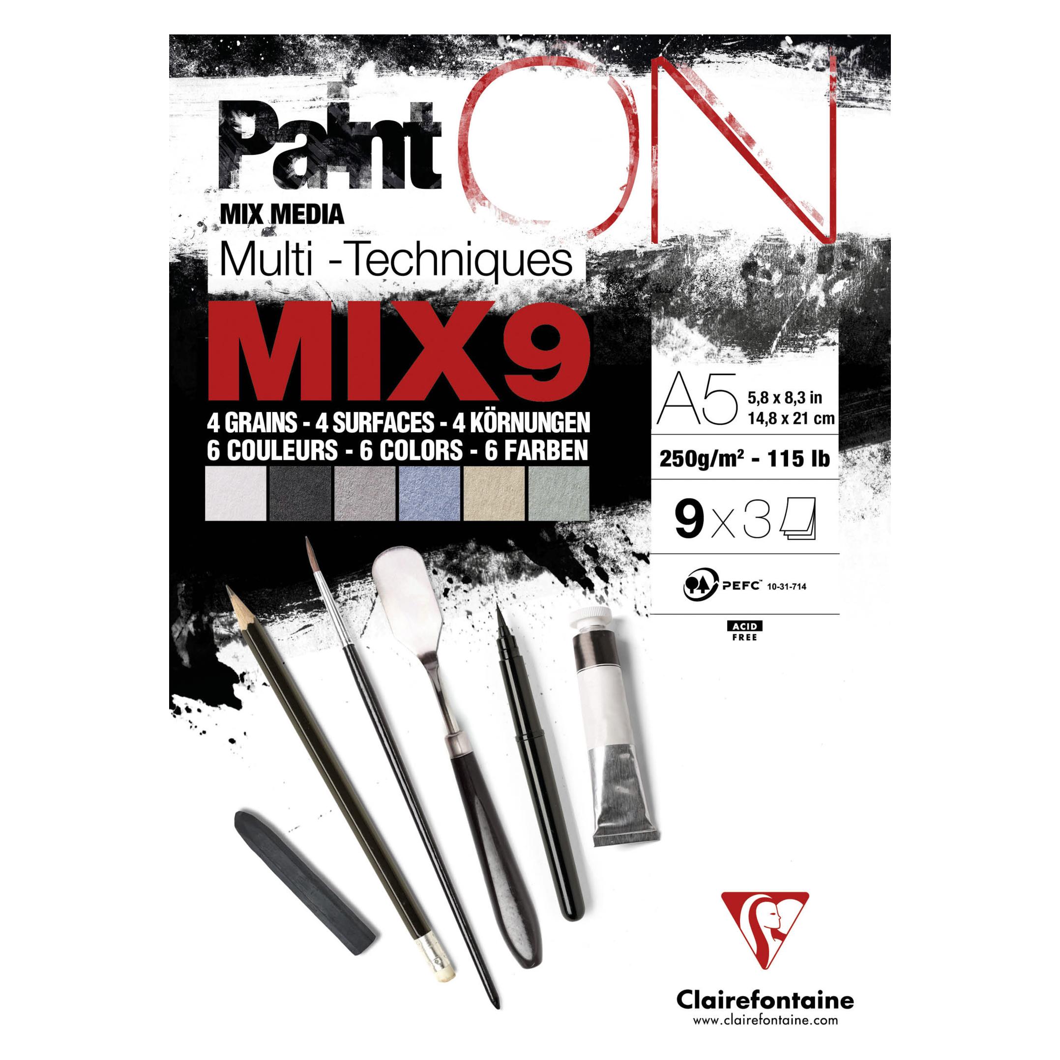 Clairefontaine PaintON MIX 9 (250 g/m²) (960074C)