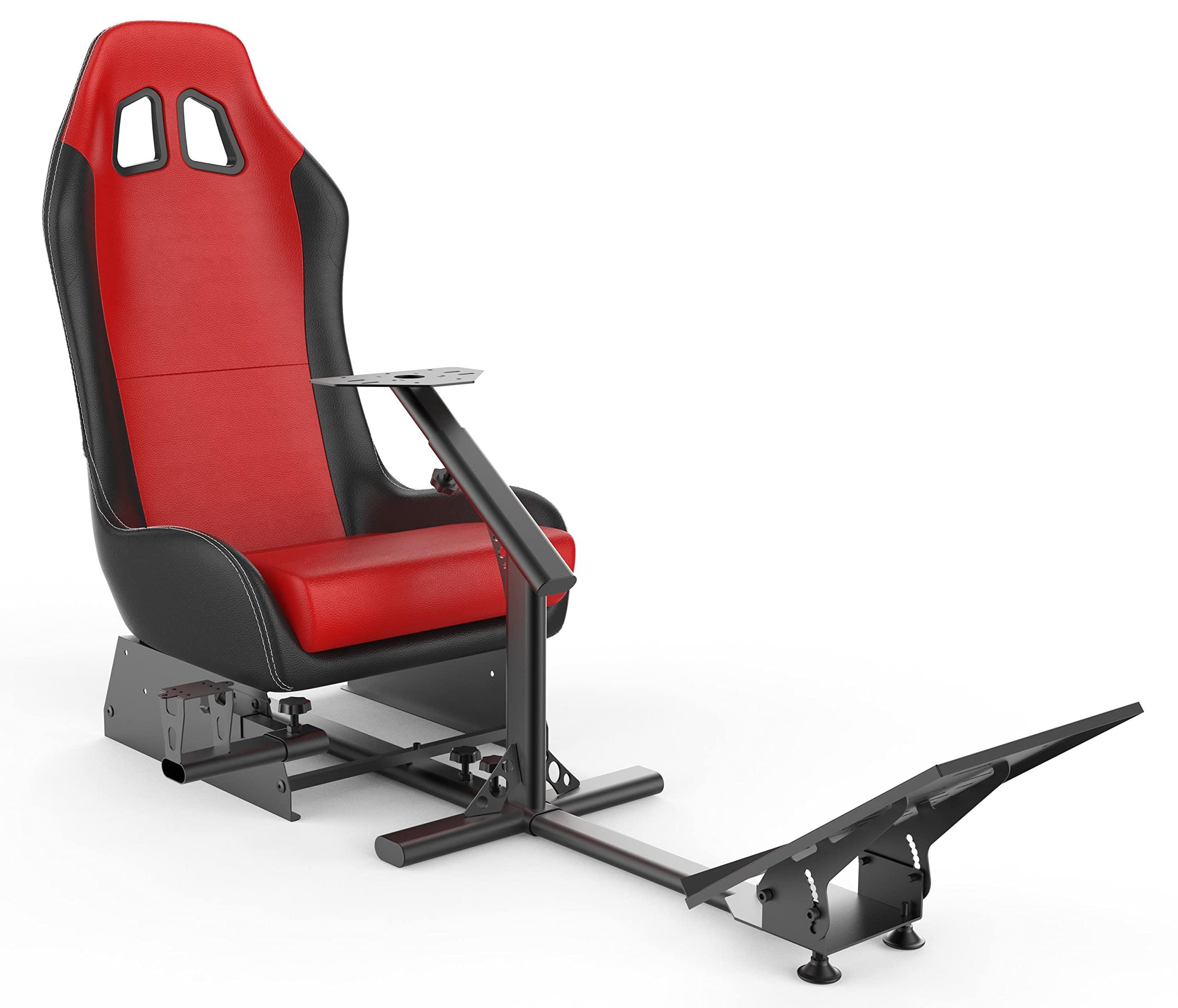 Rennsimulator-Cockpit mit Gaming-Stuhl, verstellbar, faltbar