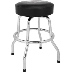 Fender, Barhocker, Custom Shop Logo Barstool 24 Black/Chrome gitaarkruk (61 cm)