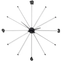 KARE DESIGN Wanduhr Like Umbrella Ø 100 cm Alu, Eisen, Stahl & Metall Schwarz