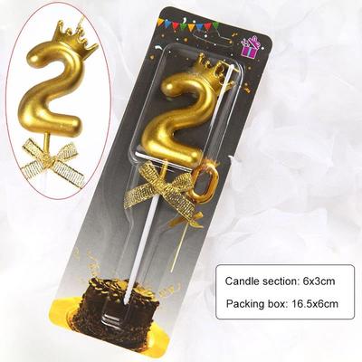 Uplift Treasures Rose Gold Crown Bow Number Birthday Candle 0 To 9 gold 2