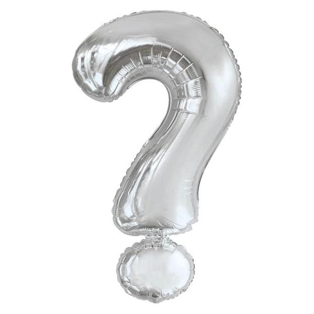 Amscan Folienballon Maxi Fragezeichen silber (5x) (9909602)