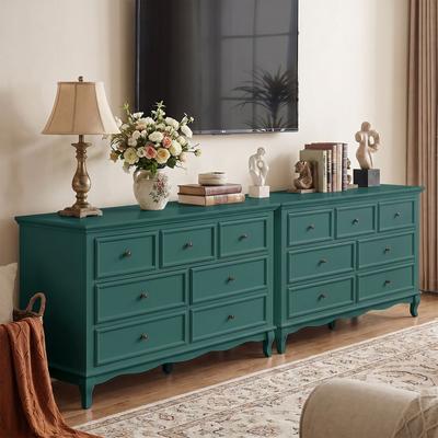 Royalcraft 7-Drawer Dresser – Solid Wood Legs, Modern with Vintage Accents