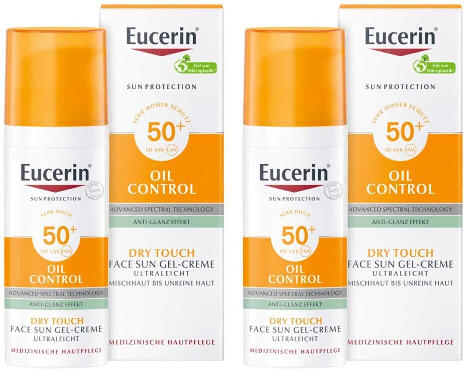 Eucerin Sun Oil Control Face Sun Gel-Creme LSF 50+ 2x50ml