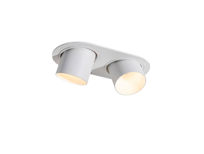 Spot encastré rond blanc GU10 50mm 2 lumières - Installa