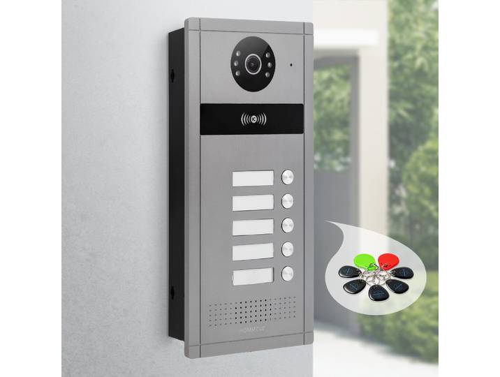 HOMSECUR XC114F-5 caméra de sonnette de Station extérieure pour interphone vidéo appel interphone 5 familles