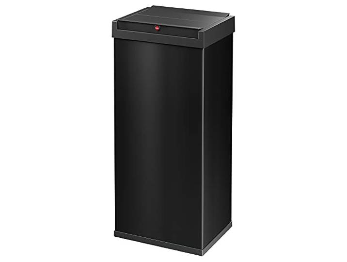Hailo Big-Box Swing XL Mülleimer - 1 x 52 Liter - selbstschließender Schwingdeckel - Stahlblech - Müllbeutel-Klemmrahmen - Mülleimer Küche rechteckig - Abfalleimer made in Germany - schwarz