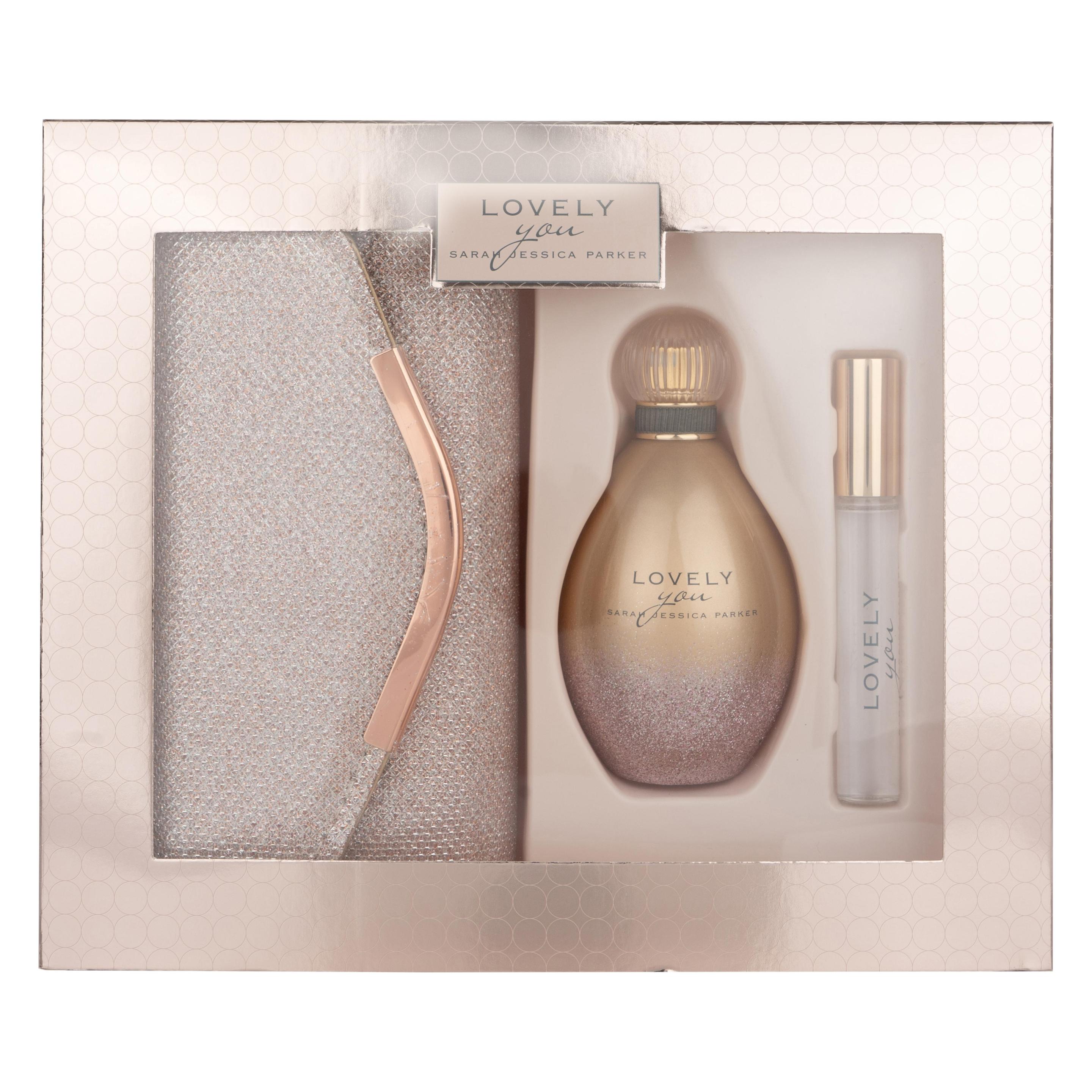 Sarah Jessica Parker Lovely You Eau de Parfum 100ml mit 10ml Rollerball und Rose Clutch Bag (5494385)