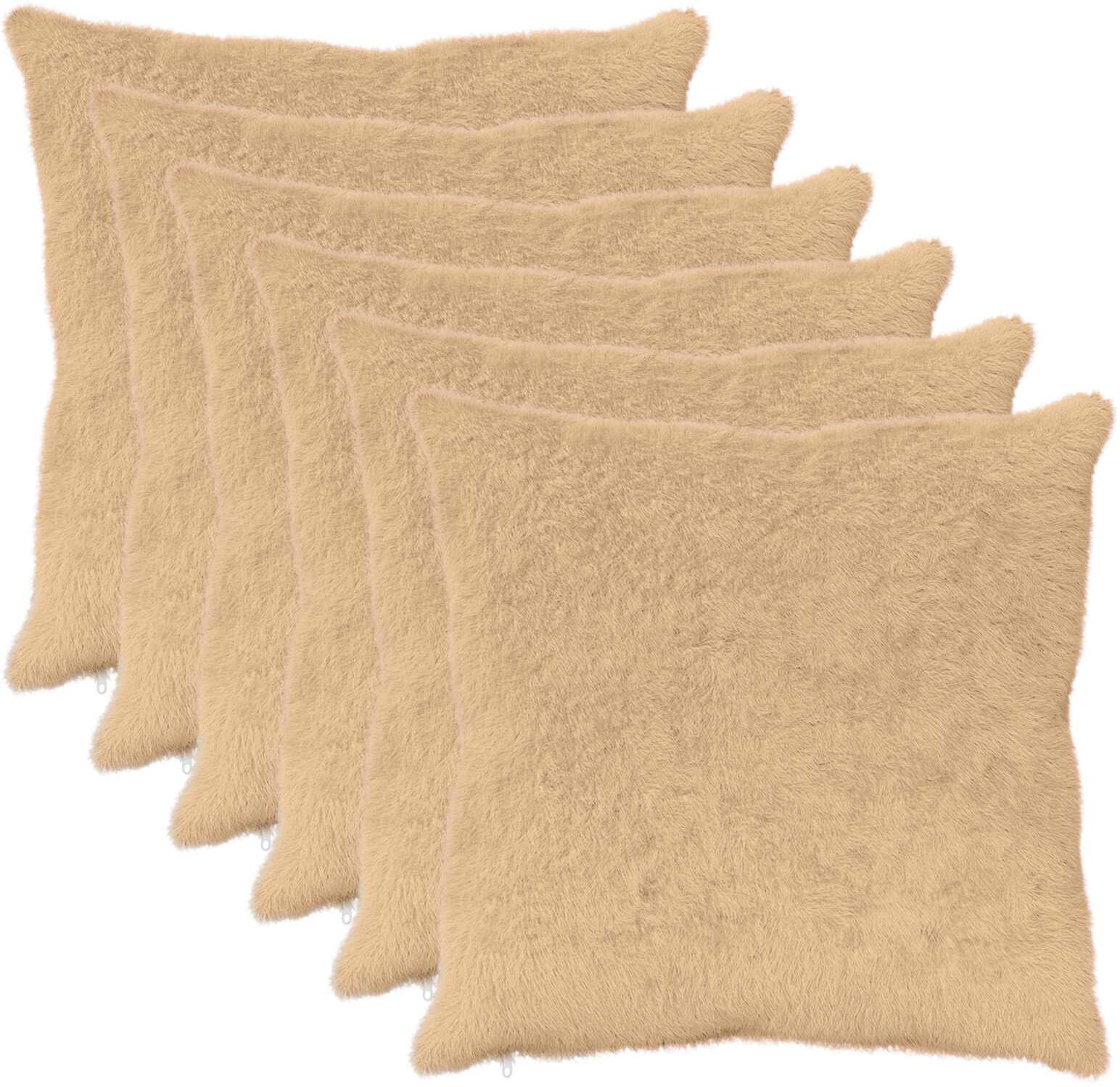 vidaXL Capa almofada 6 unid. HEERLEN Creme 70 x 70 cm Crema