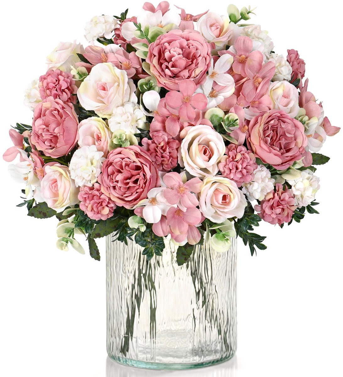 SnelShoppen 4 bundels zijden pioenrozen kunstbloemen voor bruiloft en decoratie