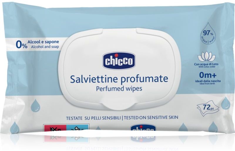 Chicco Perfumed Wipes 0m+ baby wipes with subtle fragrance 72 pc