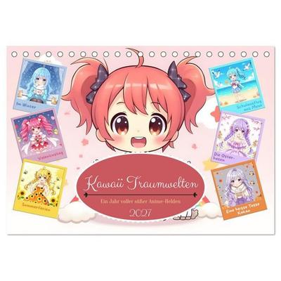 Kawaii Traumwelten (Tischkalender 2027 DIN A5 quer), CALVENDO Monatskalender