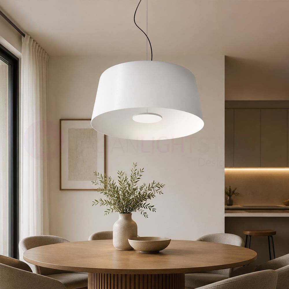 Linea Light Delfi Ca056dwhwdd – Sospensione Led Moderna Bianca Ø65 Cm 3000k