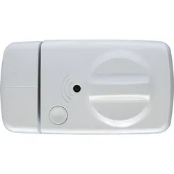 ABUS 7010A Weiß Tür-Zusatzschloss Alarmfunktion inkl 3x Schlüssel und Batterien