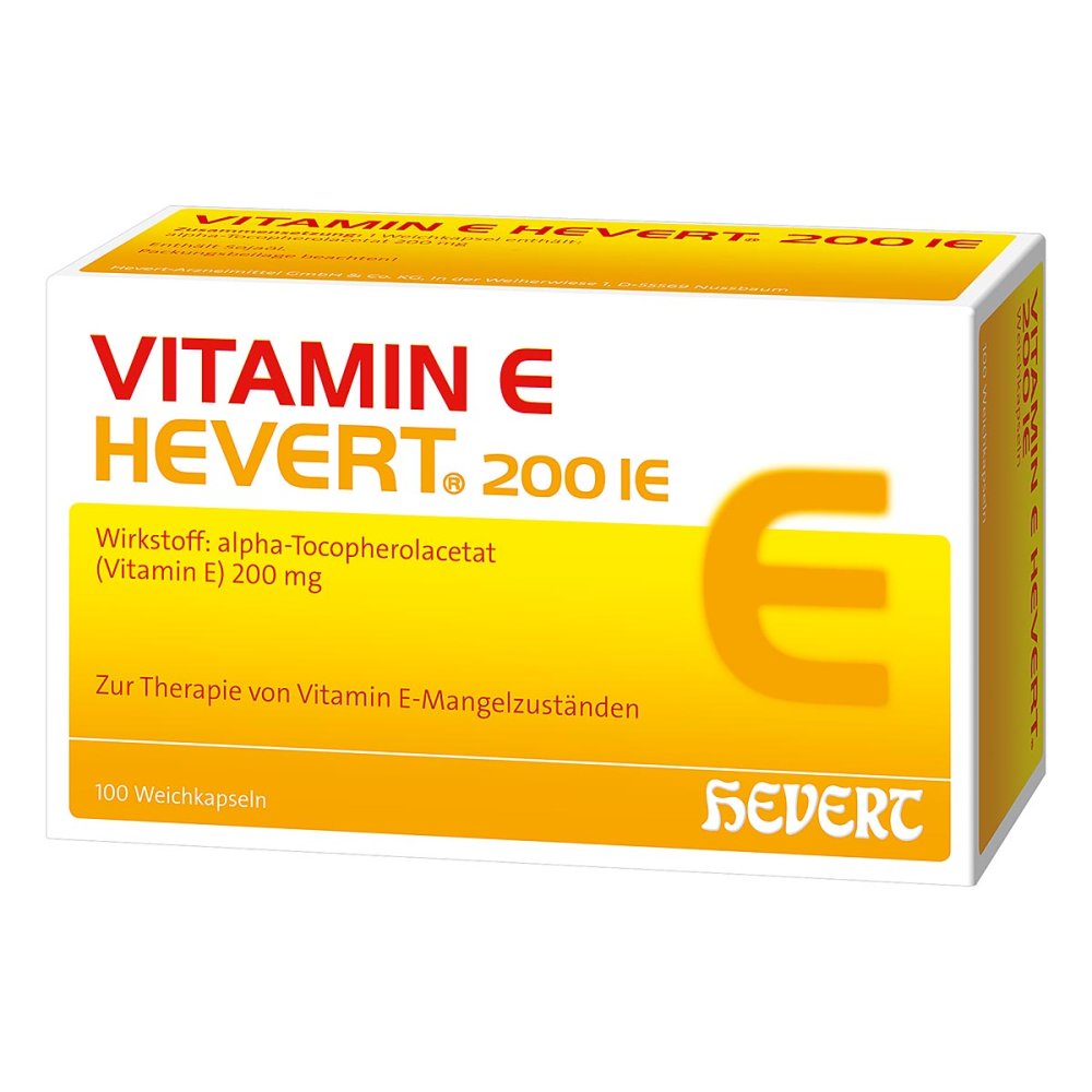 Hevert-Arzneimittel GmbH & Co. KG Vitamin E Hevert 200 I.E. Weichkapseln 15865390