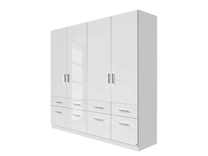 Drehtürenschrank I 181cm Weiß/Hochglanz Weiß/Alpinweiß