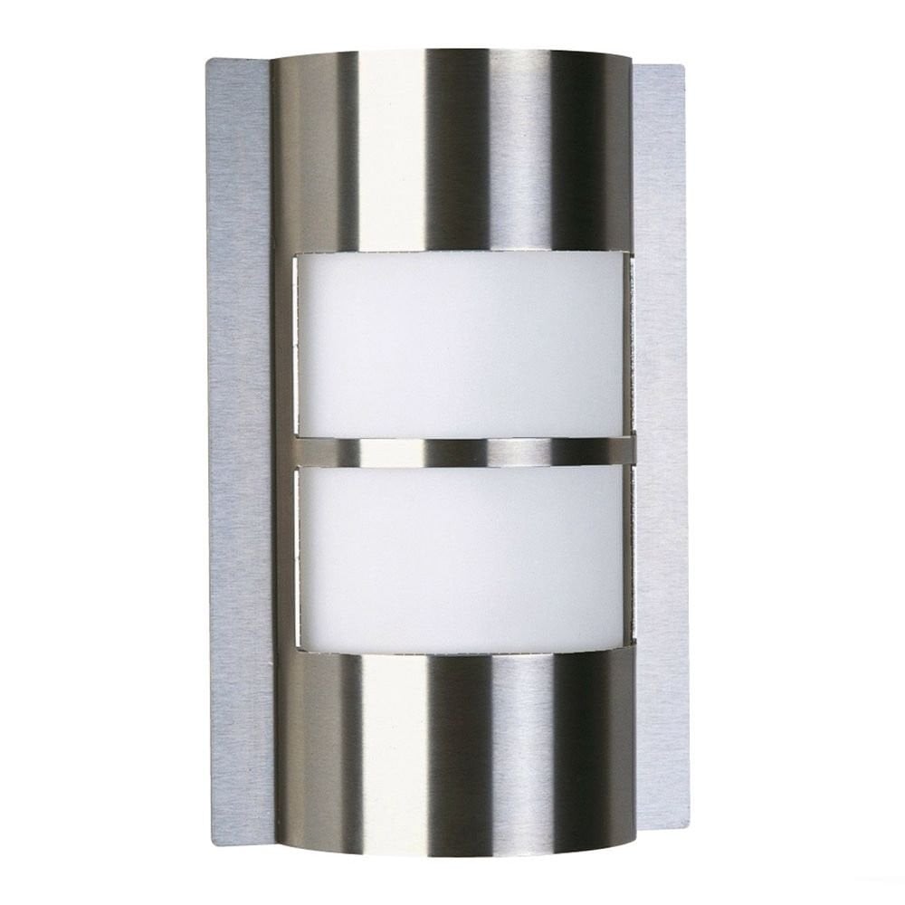 Albert Rondo RVS buitenwandlamp in zilver, 28 cm
