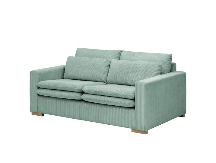 2,5-Sitzer Sofa Dailman Blau/Babyblau Cordstoff Lola 180 x 82 x 104cm Modern